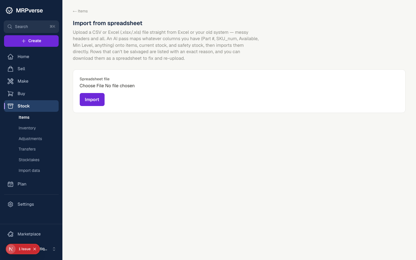 Screenshot: Preview the first sync